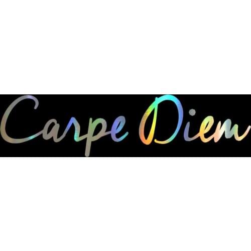 Car Sticker 20.3*5CM CARPE DIEM Fashion Car Sticker On Car Funny 3D Decal Motorcycle Door Stickers Car Styling