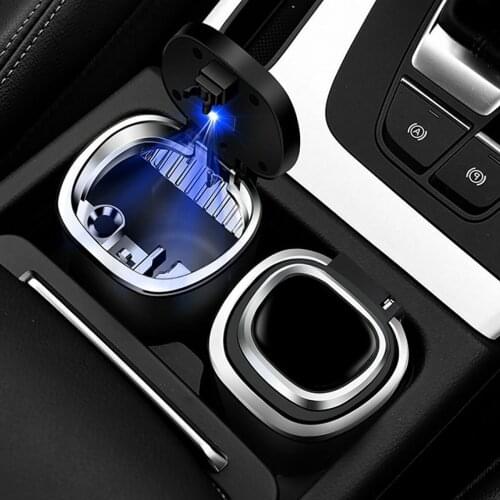 Auto Car Cigarette Ashtray Cup With Lid With LED Light Portable Detachable Vehicle Ashtray Holder Cigarette Ashtray