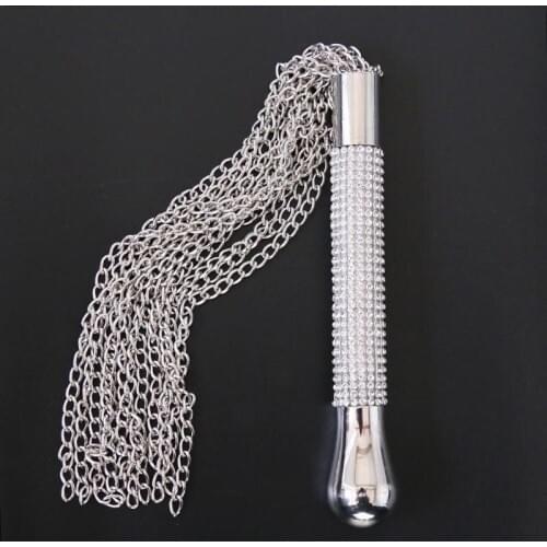 Bdsm Metal Chains Rhinestone Whip Flogger Ass Spanking Bondage Slave Adult Games For Couples Fetish Sex Toys For Women And Men