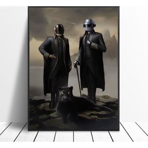 Daft Punk Canvas Fabric Poster And hd Print Wall Art Picture Painting Home Decor