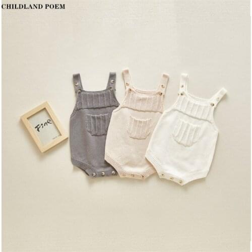 Baby Romper Jumpsuit Knitting Baby Clothes Newborn Sleeveless Baby Boy Girl Romper Infant Baby Jumpsuit Cotton Baby Overalls