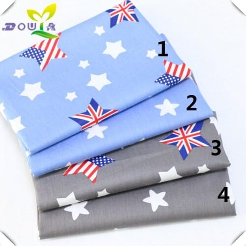 Cotton printed fabric twill fabric for European and American cartoon five jiao star nursery for children with cotton quilt sheet