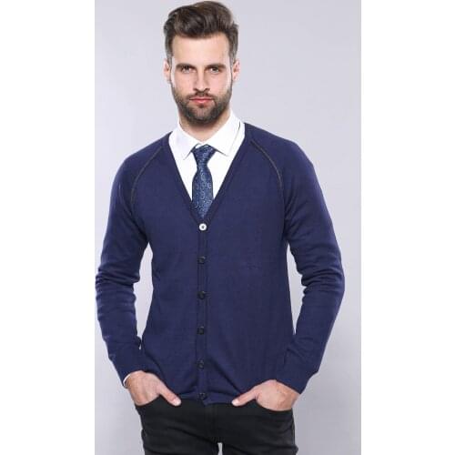 Cotton Knitwear Navy Blue