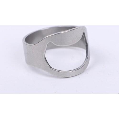 Good Quality RING Beer Bottle Opener Silver Stainless Steel Metal Finger Thumb Keyring Bottle Opener LX7726