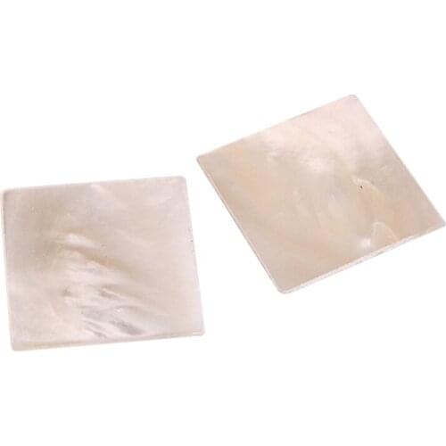 Hot-2Pcs Inlay Material White Mother of Pearl Shell Blanks Sheet Rectangle Nlay Material for Guitar