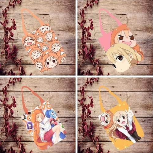 IVYYE Himouto! Umaru-chan Fashion Anime Foldable Handbag Canvas Shopping Bag Casual Shoulder Bags Customized Tote Lady Girls New
