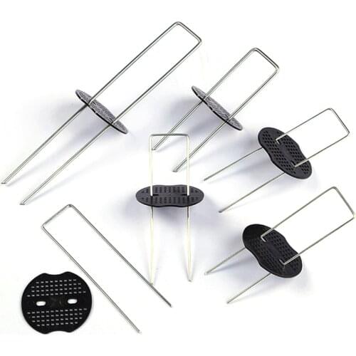 Securing Peg Fabric Netting Garden U-Shape Ground Stakes Grass Staple Galvanized Steel Sturdy Gardening Fixing Tools#38