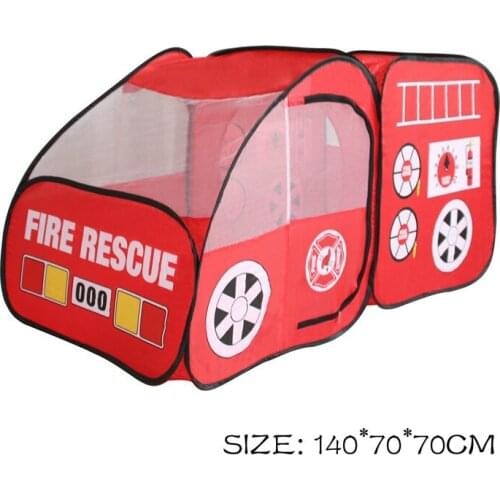 Indoor Outdoor Simulation Fire Truck Tent Garden Game House Collapsible Portable Folding Baby Birthday Gifts Bobo Ball Pool