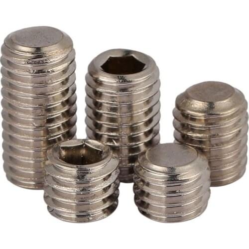 M10 GB77 304 Stainless Steel Hexagonal Headless Screws, Machine Meter Top Wire,Flat-end Set Screws M10* 8/10/12-30mm