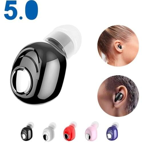 Mini Wireless Bluetooth Earphone V5.0 Stereo In-ear Headset with Mic Sports Running Earbuds Earphones for Samsung Huawei Xiaomi