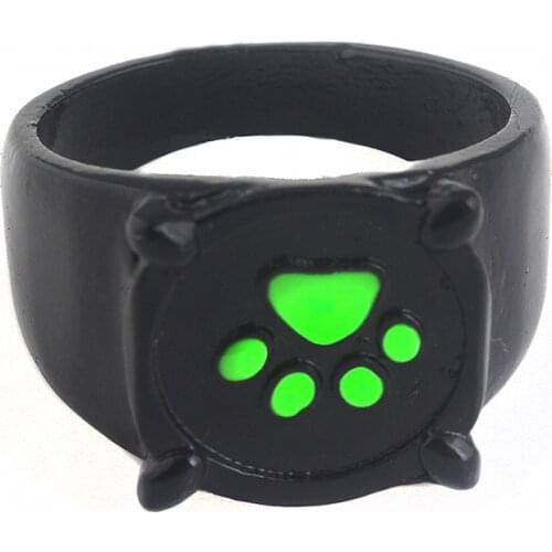 MIQIAO Lady Beetle Cute Green Cat Kitty Dog Puppy Paw Vintage Bague Rings for Women Men Couple Friends Gift Fashion Jewelry Boho