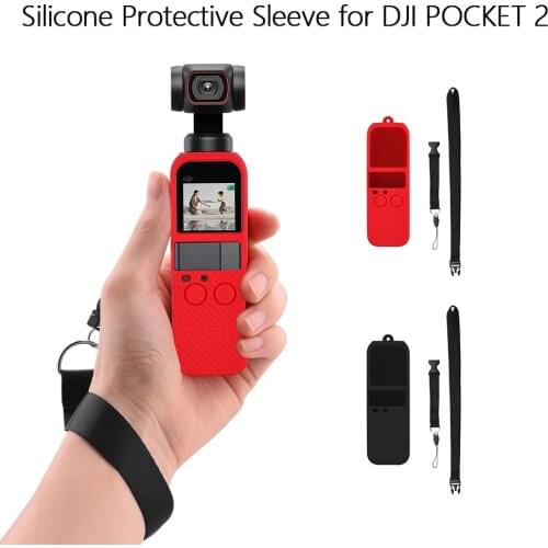 Soft Silicone Case Lanyard for DJI POCKET 2 Protector Dustproof Anti-lost Scratch-Lesistant Lanyard Handheld Gimbal Accessories