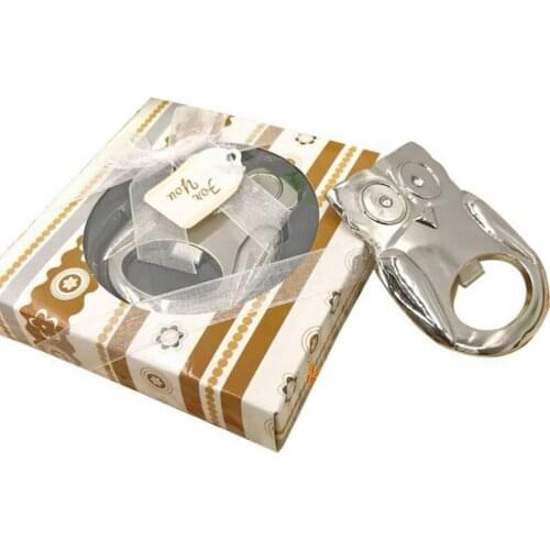 "Owl" Be Seeing You" Stainless-Steel Owl Bottle Opener Wedding&Bridal Shower Favors Party Souvenir LX4737