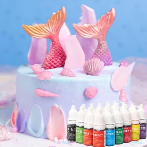 1 Set 24 Colors Cream Cake Decorating Edible Food Coloring Cake Fondant Macaron Dessert Decal Pigment Baking Coloring 5ml/Bottle