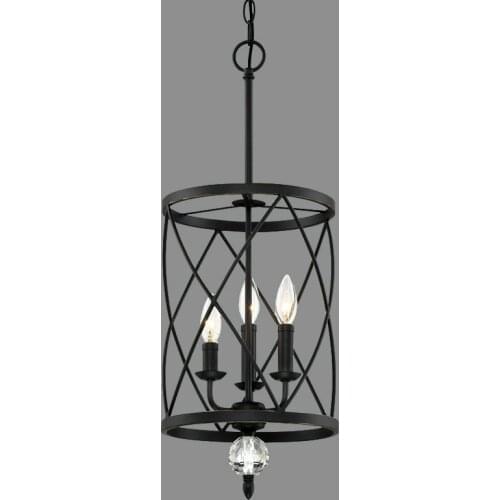 Nordic loft office dining room antique creative black round earth chandelier retro American industrial Bar Iron Chandelier
