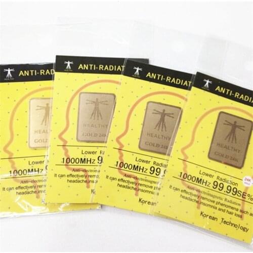 24K Gold Plated Anti Radiation Protector Shield EMF EMR Blocker Cell Phone Sticker