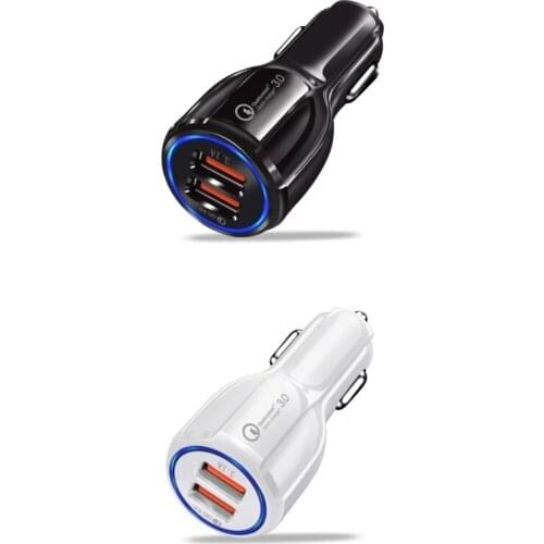 QC3.0 car charger 3.1A one for two QC 3.0 car phone fast charge charger dual usb car charger