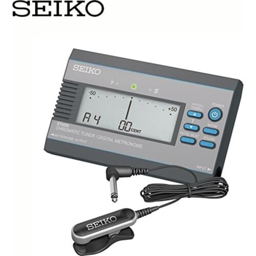 SEIKO Japan STH50 Tuner / Metronome with Clip-On Microphone, Guitar/Bass/Saxophone/ Violin/ Flute Tuner Universal Tuner