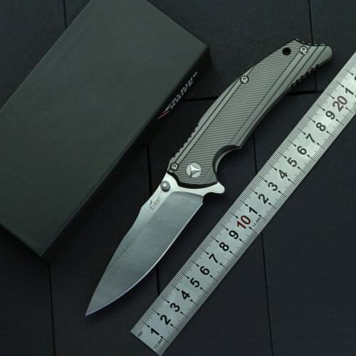 Enlan EW098 Folding Knife AUS-8 Blade Bearing Outdoor Survive Camping Hunting Tactics Pocket Titanium Knives Utility EDC Tools