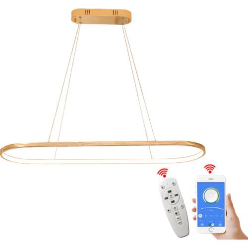 Modern Led Chandelier For Dining Room Bar Kitchen Restaurent Oval Shape Chandelier Lighting Gold Plating Fixtures