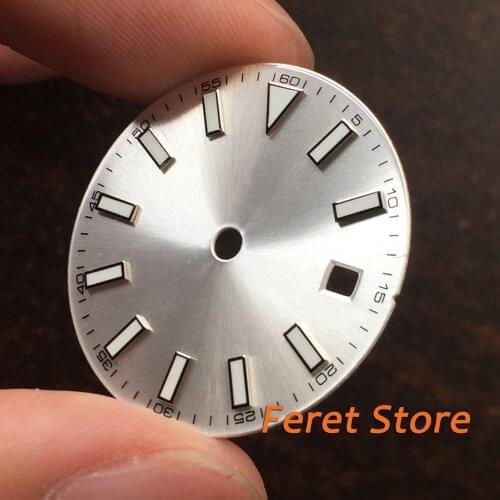 Sterile Hot Silver Selling Dial green Luminous fit ETA 2836/2824 DG2813/3804 Miyota 82Series movement p79
