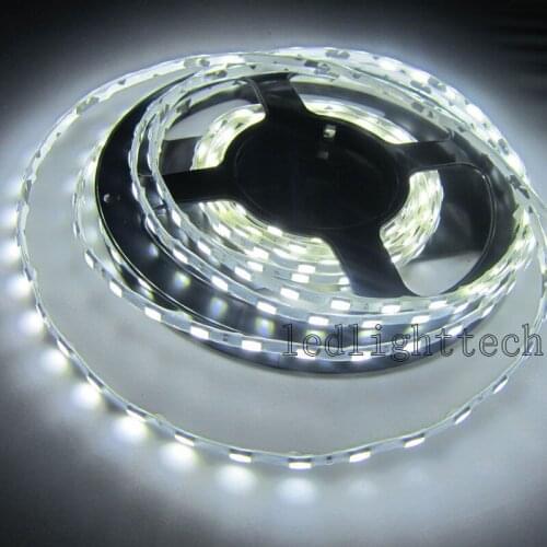 Fast shipping 100M 20x 5M 5mm Width 5730 300 SMD Pure White LED Strip Light Tube Waterproof 12V
