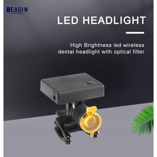 Drahtlose Tragbare 3W LED Dental Clip Scheinwerfer Für Chirurgische Lupen Mit Optische Filter