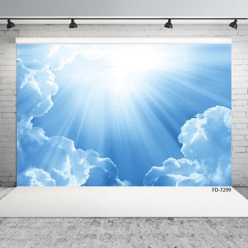 Photographic Backgrounds for Photo Sudio Sunshine Sky Clouds Vinyl Backdrops Photophone for Children Portrait Photocall