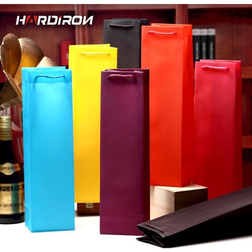 Color Single Red Wine Bag PP Environmental Protection Plastic Waterproof Gift Tote Bag Extended Packaging Box Exquisite Gift Bag