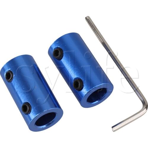 2 x Motor Gear Alum Shaft Connector Solid Rigid Coupling Coupler 5mm x 8mm