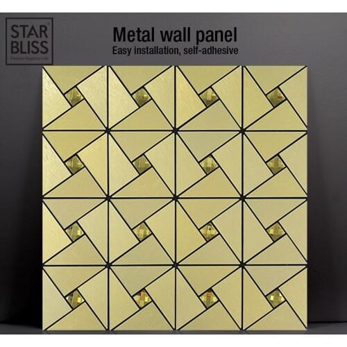 3D wall panel Metal Geometric Pattern Mural 3d Wallpaper Luxury Walls Paper for Living Room Bedroom Bathroom Kitchen Walls Decor