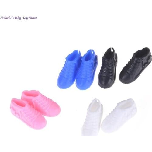 4Pairs Colorful Fashion Sneackers For Doll Mini Toy Doll Sport Shoes Accessories For 29-30cm Doll
