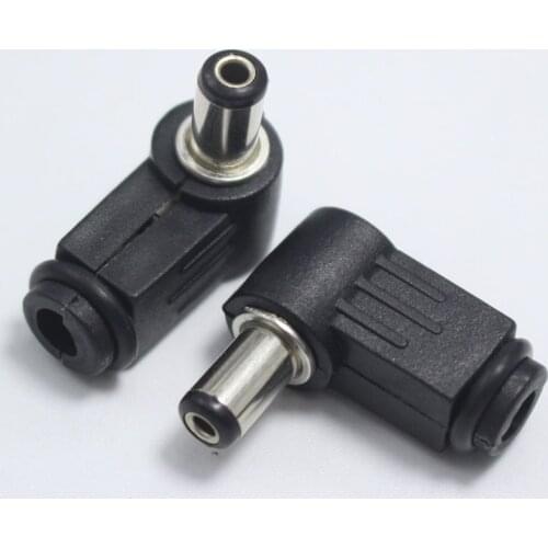 5.5x2.1 mm DC Power Plug 5.5*2.1 mm L-shaped Male 90 Right Angle Single Head Jack Adapter Cord Connector