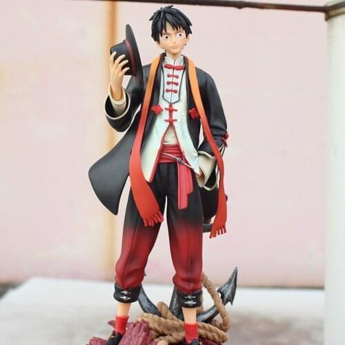 Anime One Piece Gk Figurine Luffy Chinese costume Ver. Pvc Action Figure 36cm