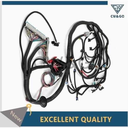 Car Engine Pull Starter Start Standalone Wiring Harness with 4L60E DBC 4.8 5.3 6.0 Fit for LS1 Engine 1997-2006 Engine