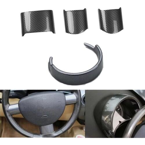 Car Steering Wheel Cover Trim Dashboard Cover for Beetle 2003-2010 Interior Styling, Carbon Fiber 4PCS
