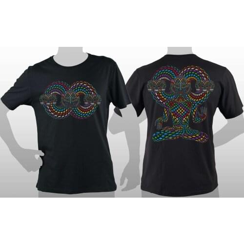 Creative Design Visionary & Psychedelic Totems Graphic Printed T-Shirt. Summer Cotton Short Sleeve O-Neck Mens T Shirt S-3XL