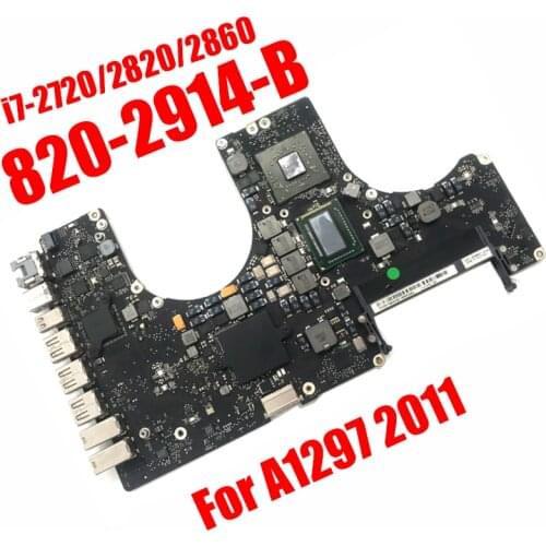 2011 A1297 Motherboard i7 CPU 661-6176 for Macbook pro 17" A1297 2011 Year 820-2914-B 820-2914-A Logic board