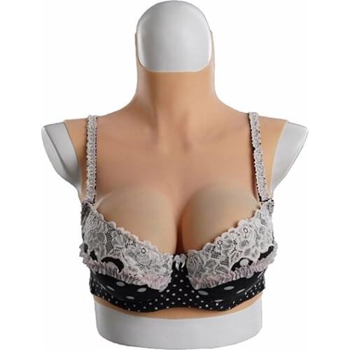 2021 New Lightweight And Ultra-thin Silicone Breast Forms Artificial Boobs High Collar Crossdressing Apparel for Transgender