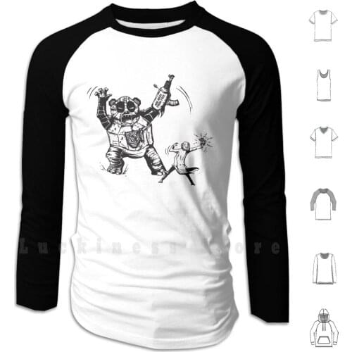 Irradiated Hamster Alert Album Cover Hoodies Long Sleeve Scientist Robot Panda Gun Steampunk Evil