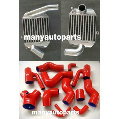 A pair FMIC Aluminum Intercooler + PIPE/Hose For Audi S4 B5 S4 RS4 Avant 97-02 & A6 4B C5 Bi-Turbo 2.7L Allroad Quattro 99-05