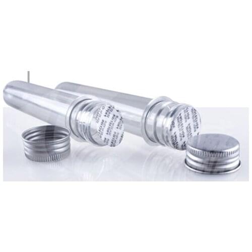 Lot of 24 40ml Plastic Tubes w/ aluminum cap seal Clear Makeup Mask bath salt test Dispenser Bottle pressure sensitive seal