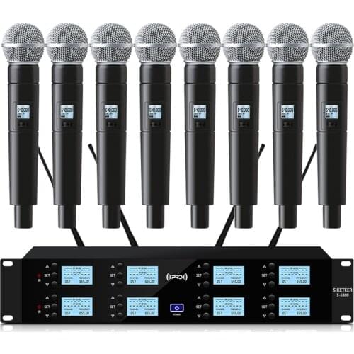 Professional UHF wireless microphone handheld microphone family karaoke microphone church school performance stage microphone