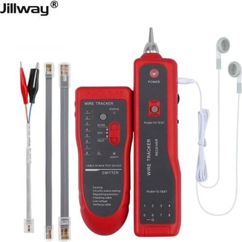 Jillway Wire Tracker Network Cable Detector RJ45 RJ11 Tester for Telephone Lines and LAN Cables Line Detector LineFinder Tool
