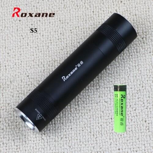 Roxane S5 mini zoom flashlight, LED flash, 18650 battery, USB charging, tail magnet, retractable dimming hand lamp