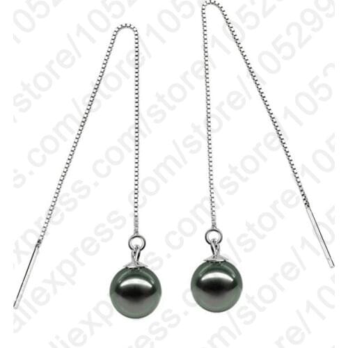 Fast New Lot Genuine 925 Sterling Silver Jewelry Earring Ear Thread White Pink Pearl Beads Mix Color