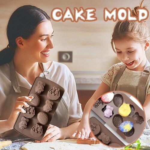 3D Bunny Eggs Candle Mold Handmade DIY Soap Silicone Mold Chocolate Cake Mold Silicone Mold Soap Forms Soap Making Supplies New