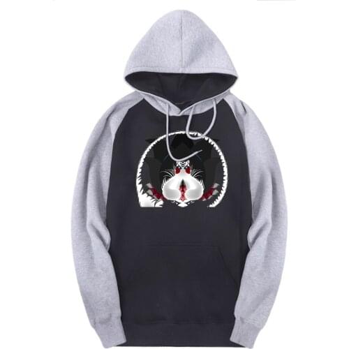 Scary Puppy Full Sleeve Raglan Hooded Sweatshirts Men Fashion Fleece Pullovers Autumn Fleece Hoodies Male Moletom Masculino