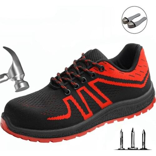 Labor Insurance Shoes Men Shoes Women Steel Toe Cap Safety Shoes Men Breathable Deodorant Protective Work Shoes