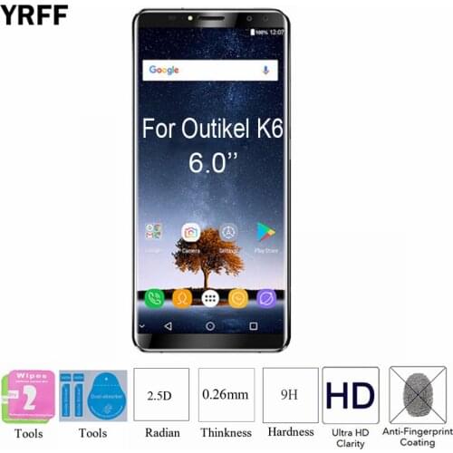 2PCS 2.5D 0.25mm 9H Tempered Glass Screen Protector Protective Film For Oukitel K10 K6 K5 K3 K7 For Oukitel U18 Free Tools